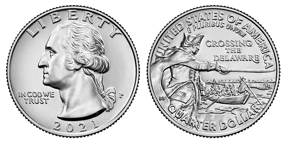 2021 P Washington Quarter Washington Crossing The Delaware Coin Value  Prices, Photos & Info