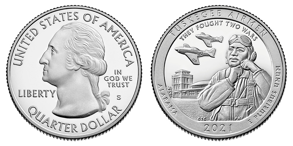 2021 S Silver Proof Tuskegee Airmen Alabama National Park NP Quarter GEM Proof US Mint 