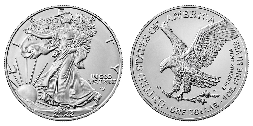 2022 W American Silver Eagle Bullion Coins Bullion (No Mint Mark) Type