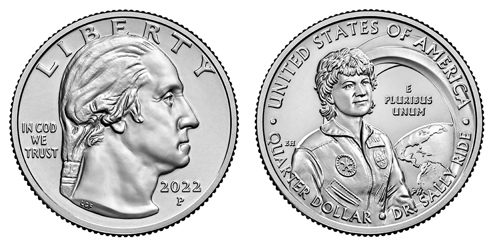 2022 P D Dr Sally Ride American Women Quarter Series 2 Coin Uncirculated 