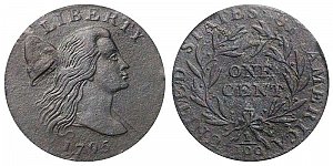 <b>1795 Liberty Cap Large Cent: Jefferson Head - Plain Edge