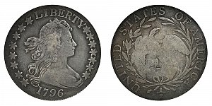 <b>1796 Draped Bust Half Dollar: 15 Stars