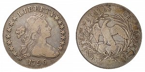 <b>1796 Draped Bust Silver Dollar: Large Date - Small Letters