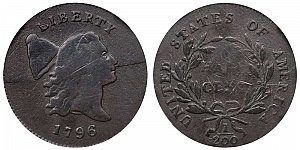 <b>1796 Liberty Cap Half Cent: No Pole