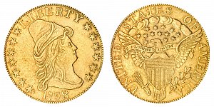 <b>1798 Turban Head Gold $10 Eagle: 8 Over 7 - 7 Stars Left - 6 Stars Right