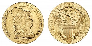 <b>1798 Turban Head Gold $5 Half Eagle: Small 8