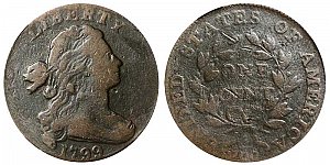 <b>1799 Draped Bust Large Cent: Normal Date