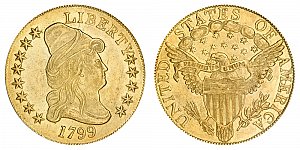 <b>1799 Turban Head Gold $10 Eagle: Small Stars Obverse