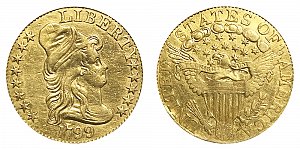 <b>1799 Turban Head Gold $5 Half Eagle