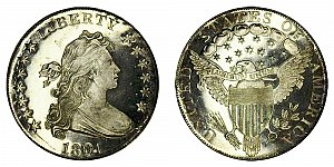 <b>1801 Draped Bust Silver Dollar: Proof Restrike
