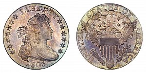 <b>1803 Draped Bust Silver Dollar: Proof Restrike