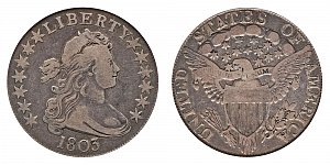 <b>1803 Draped Bust Half Dollar: Small 3