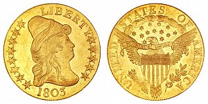 <b>1803 Turban Head Gold $10 Eagle: Small Stars Reverse