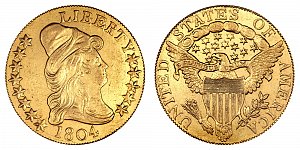<b>1804 Turban Head Gold $10 Eagle: Crosslet 4