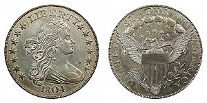 <b>1804 Draped Bust Silver Dollar: First Reverse - Original - Class I
