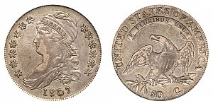 <b>1807 Capped Bust Half Dollar: Small Stars