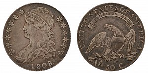 <b>1808 Capped Bust Half Dollar