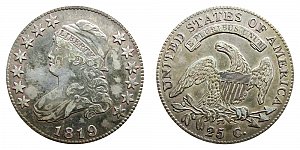<b>1819 Capped Bust Quarter: Large 9