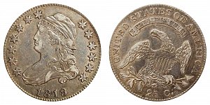 <b>1819 Capped Bust Quarter: Small 9