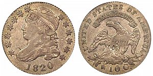 <b>1820 Capped Bust Dime: Small 0