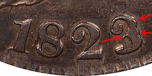 <b>1823 Capped Bust Half Dollar: Ugly 3