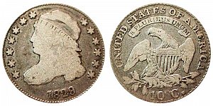 <b>1829 Capped Bust Dime: Large 10C