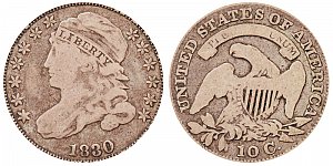 <b>1830 Capped Bust Dime: Small 10C