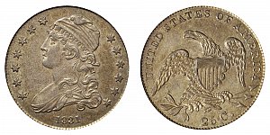 <b>1831 Capped Bust Quarter: Large Letters