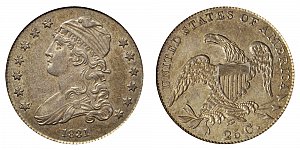 <b>1831 Capped Bust Quarter: Large Letters