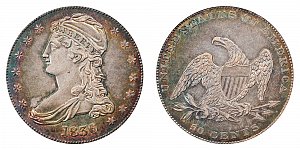 <b>1836 Capped Bust Half Dollar: Reeded Edge - 50 CENTS Reverse