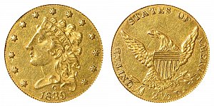<b>1839-C Classic Head Gold $2.50 Quarter Eagle