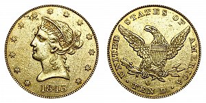 <b>1843-O Coronet Head Gold $10 Eagle