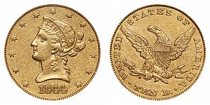 <b>1844 Coronet Head Gold $10 Eagle