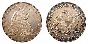 <b>1846-O Seated Liberty Half Dollar: Tall Date