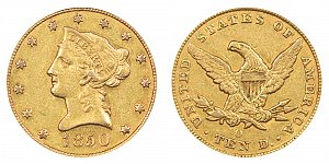 <b>1850-O Coronet Head Gold $10 Eagle