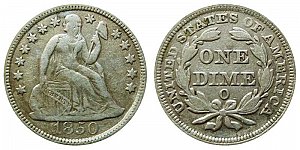 <b>1850-O Seated Liberty Dime