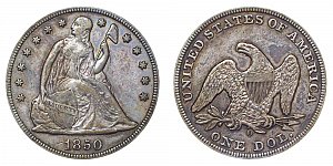 <b>1850-O Seated Liberty Silver Dollar