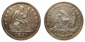 <b>1851-O Seated Liberty Quarter