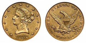 <b>1852-O Coronet Head Gold $10 Eagle