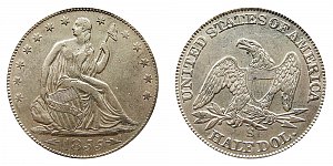 <b>1855-S Seated Liberty Half Dollar
