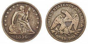 <b>1856-S Seated Liberty Quarter