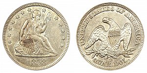 <b>1858-O Seated Liberty Quarter