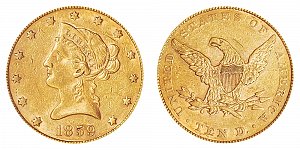 <b>1859 Coronet Head Gold $10 Eagle