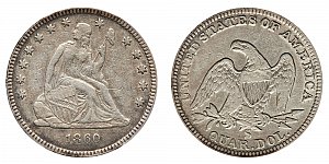 <b>1860-S Seated Liberty Quarter