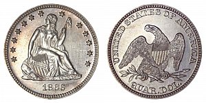 <b>1866 Seated Liberty Quarter: Unique