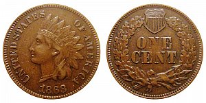 <b>1868 Indian Head Cent Penny