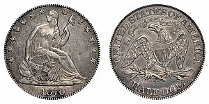 <b>1870-CC Seated Liberty Half Dollar