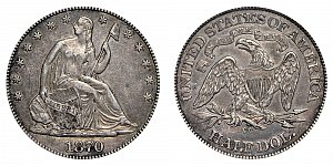 <b>1870-CC Seated Liberty Half Dollar