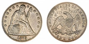 <b>1870-S Seated Liberty Silver Dollar