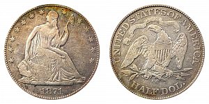 <b>1871-CC Seated Liberty Half Dollar